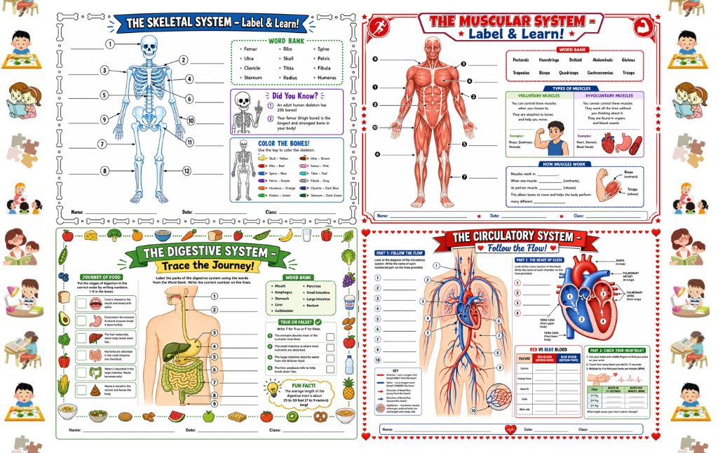 10 Free Human Body Systems Worksheets for Kids: A Complete Guide for Parents and Teachers
