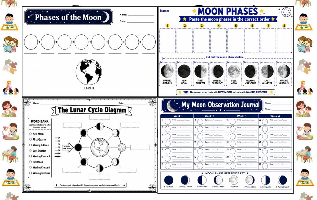 10 Phases of the Moon Worksheets: A Complete Guide for Parents and Teachers