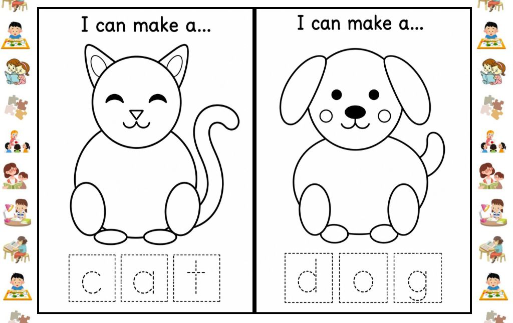 20 Free Printable Animal Playdough Mats
