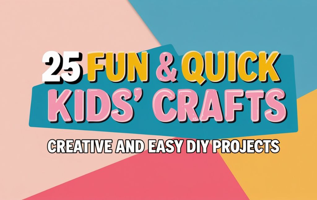 25 Fun & Quick Kids’ Crafts: Creative and Easy DIY Projects