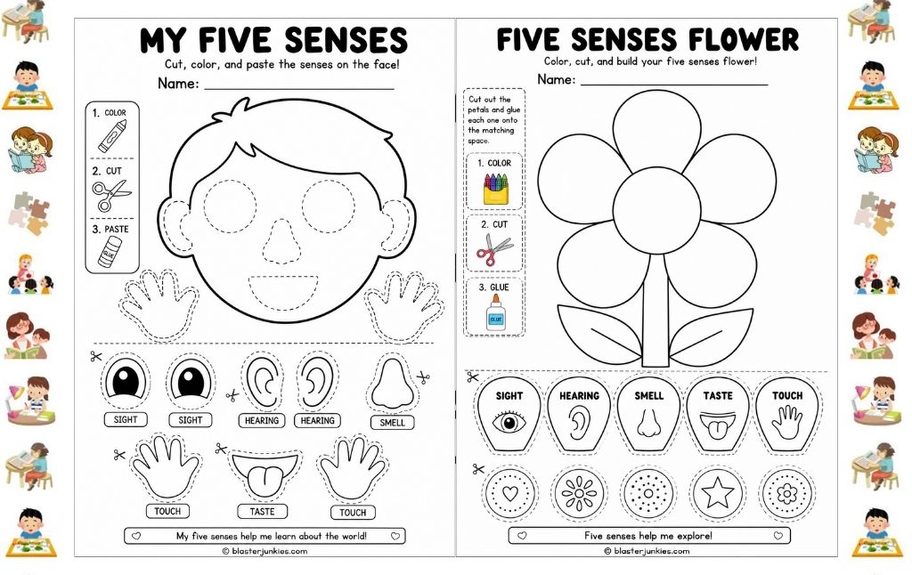 5 Senses Crafts for Preschool Learning