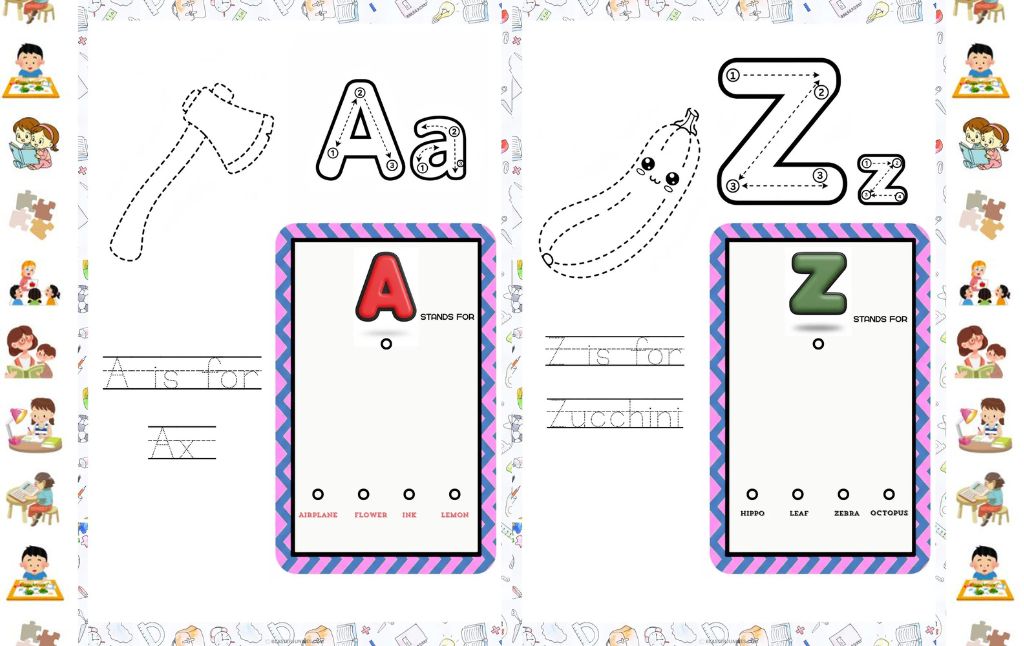 ABC Letter Tracing Alphabet Activity Worksheets