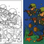 Army Gun Coloring Pages Free pdf