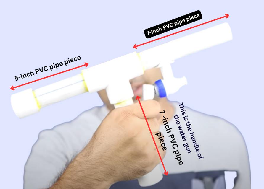 Half Assembled PVC Water Gun