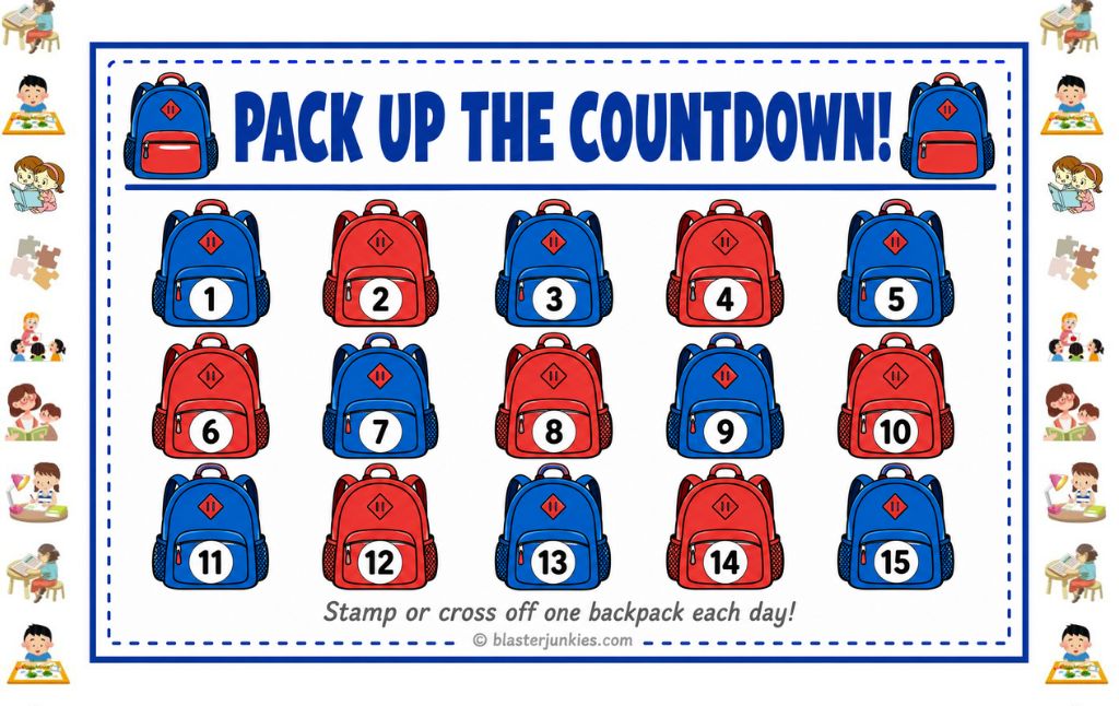 How to Use the Back to School Countdown Printable with Your Kids