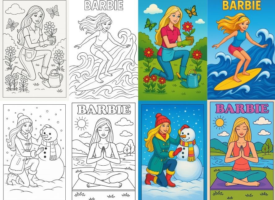 Barbie Coloring Pages