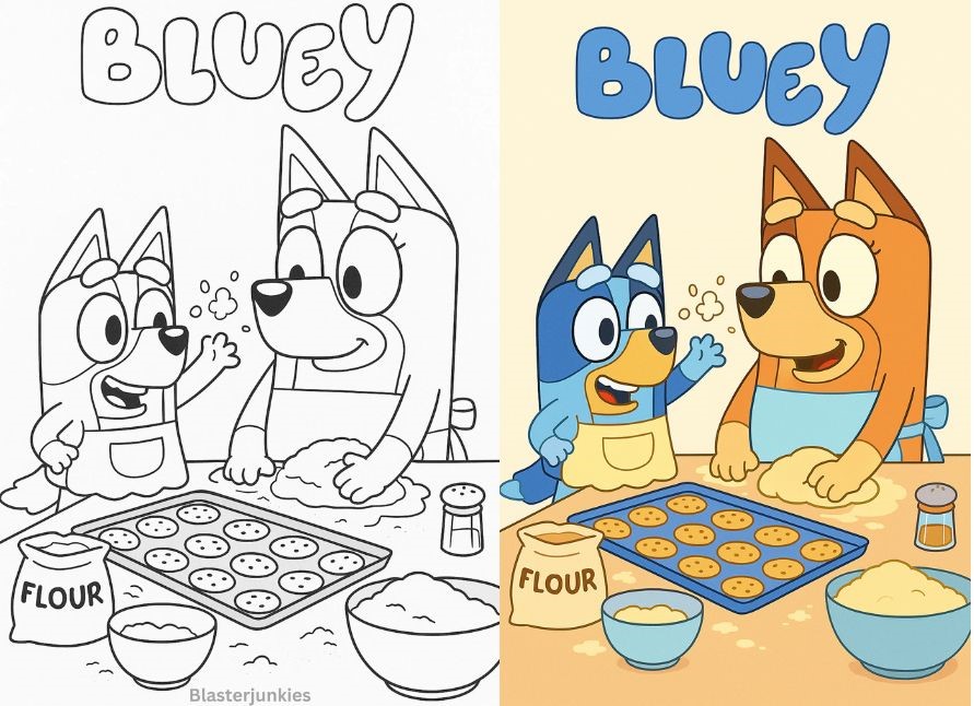 Bluey Coloring Sheets Free
