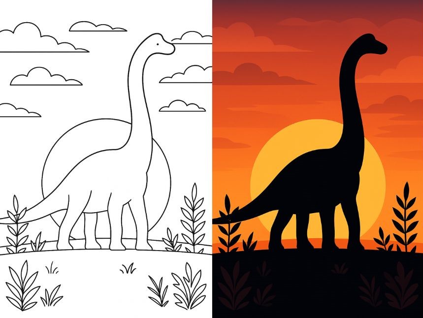 Brachiosaurus Coloring Page