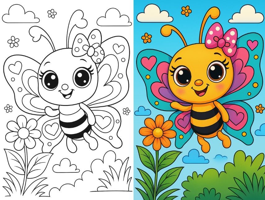 Butterfly Coloring Page Free pdf
