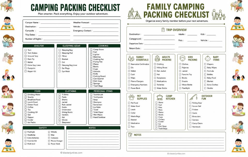 Camping Packing Checklist Printable: A Fun, Stress Free Way to Get Kids Ready for Adventure