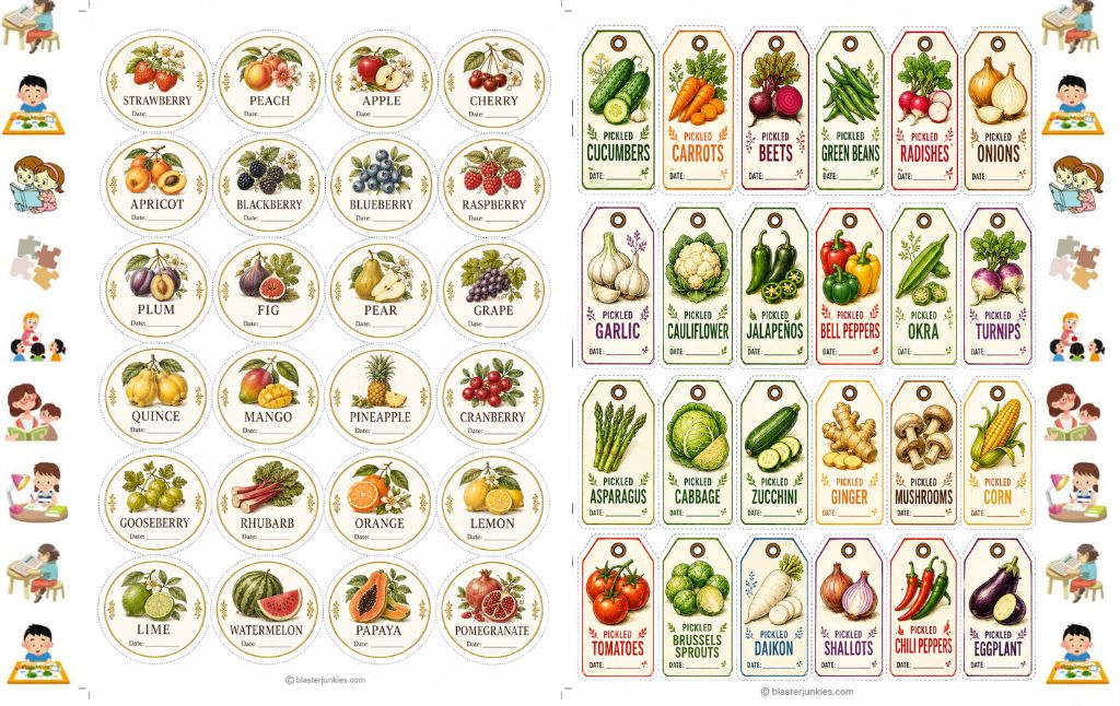Canning Labels Printable: A Fun, Hands On Way to Teach Kids About Homemade Food