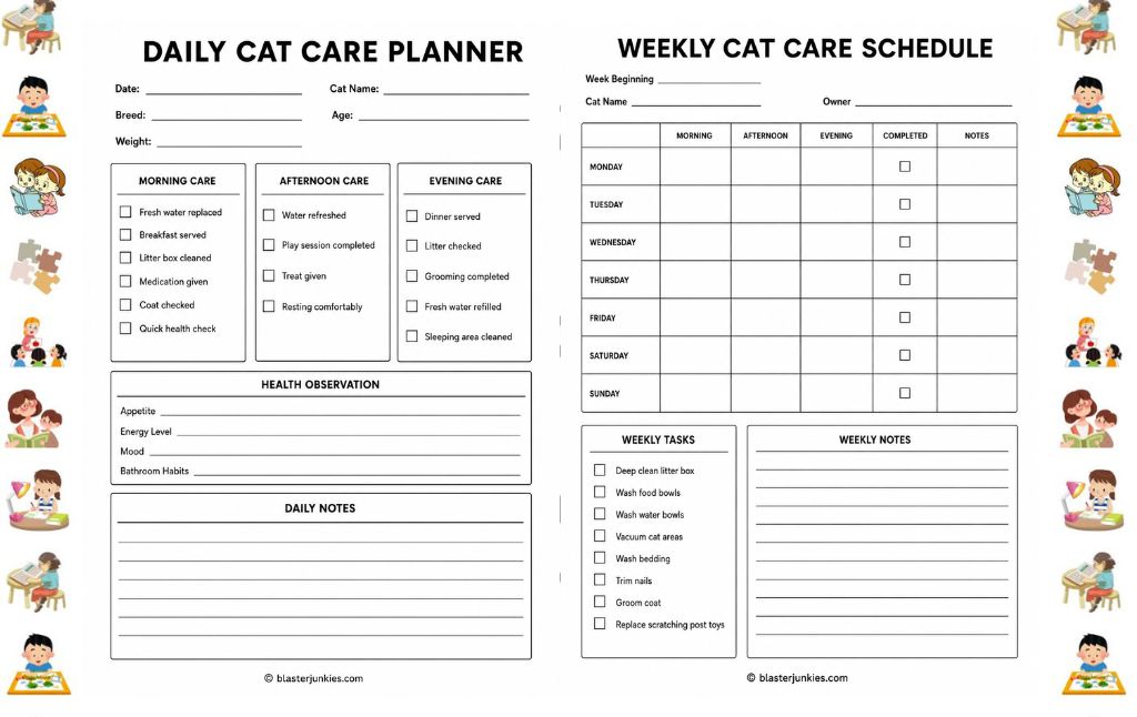Cat Care Planner: A Complete Guide for Pet Owners (and a Fun Way to Involve Kids)