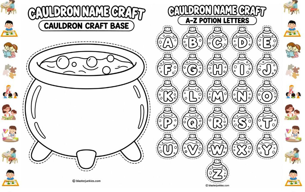 Cauldron Name Craft Printables