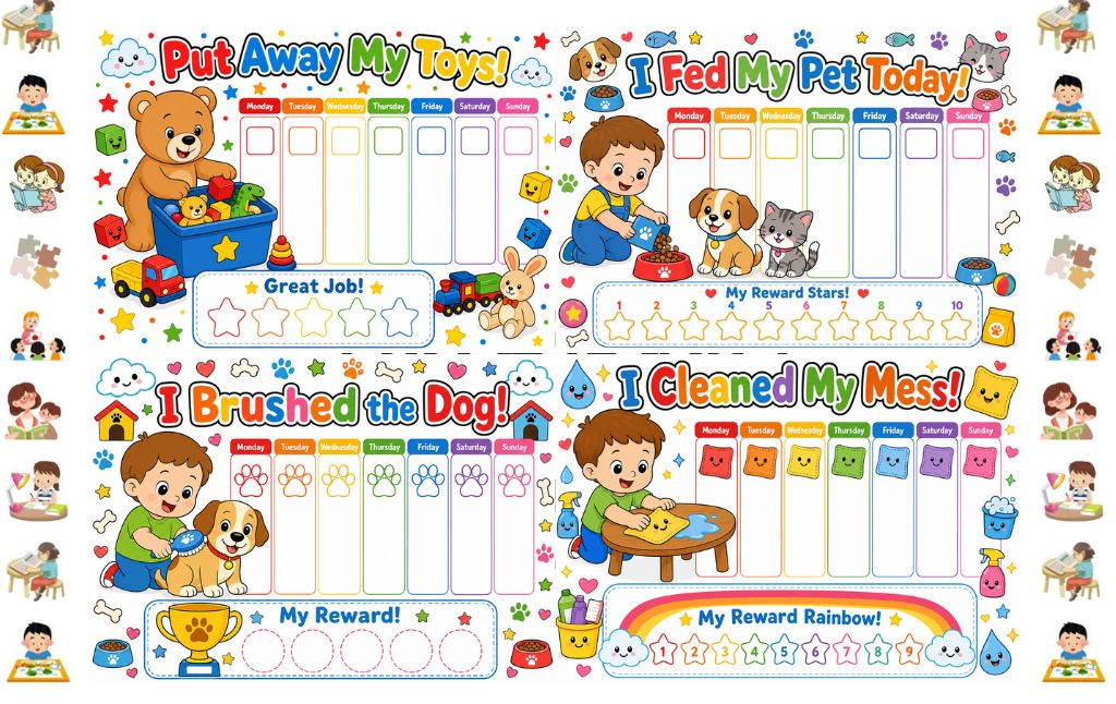 Chore Chart Printable for Toddlers (2–3 Years)