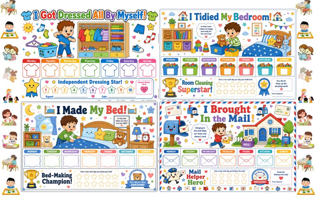 Chore Ideas for Preschoolers (4-6 Years): A Parent’s Guide to This Printable Chart Pack
