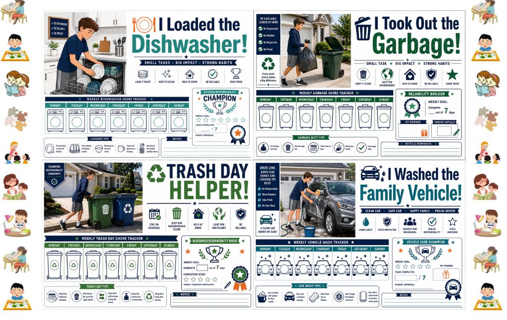 Chores for Tweens and Middle Schoolers: A Printable System That Actually Builds Independence