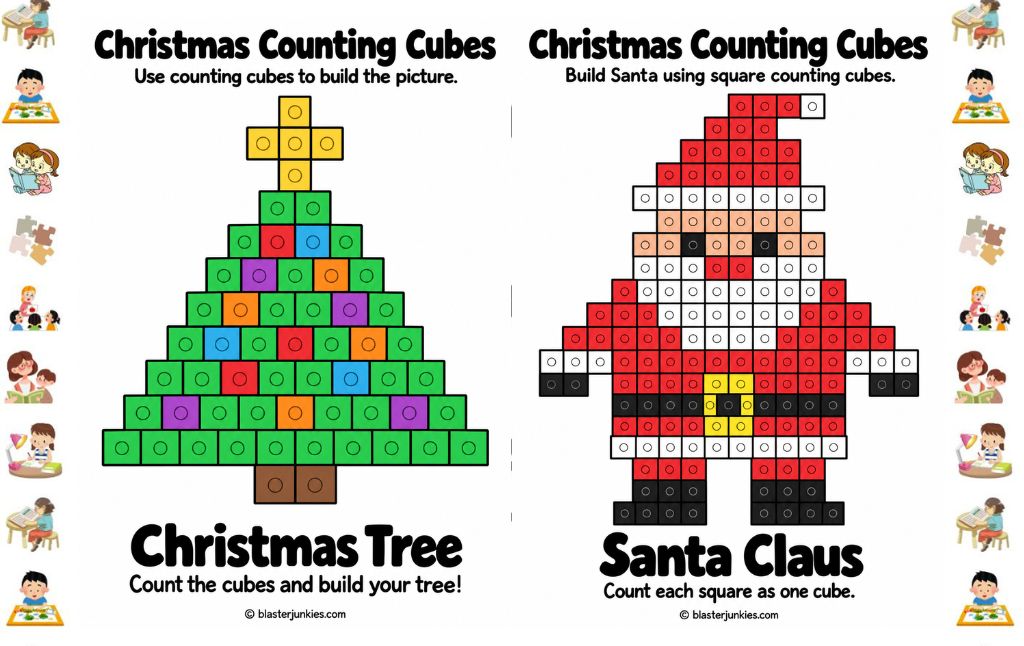 Christmas Counting Cube Pictures Printable