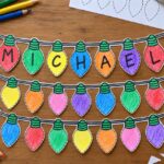 Christmas Light Name Craft