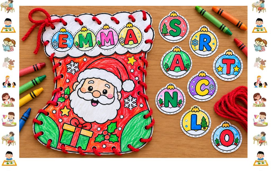 Christmas Stocking Lacing Craft