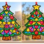 Christmas Tree Sun Catcher Craft: A Colorful Window Delight