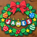 Christmas Wreath Name Craft