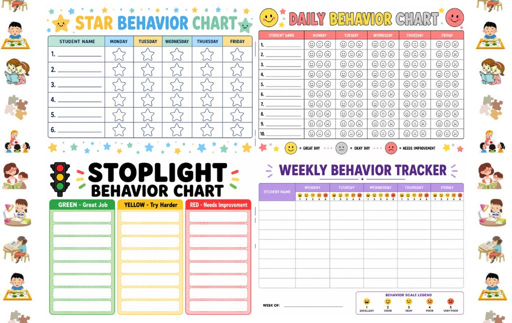 The Ultimate Guide to Classroom Behavior Charts: 10 Free Printable Tools to Encourage Positive Behavior in Kids