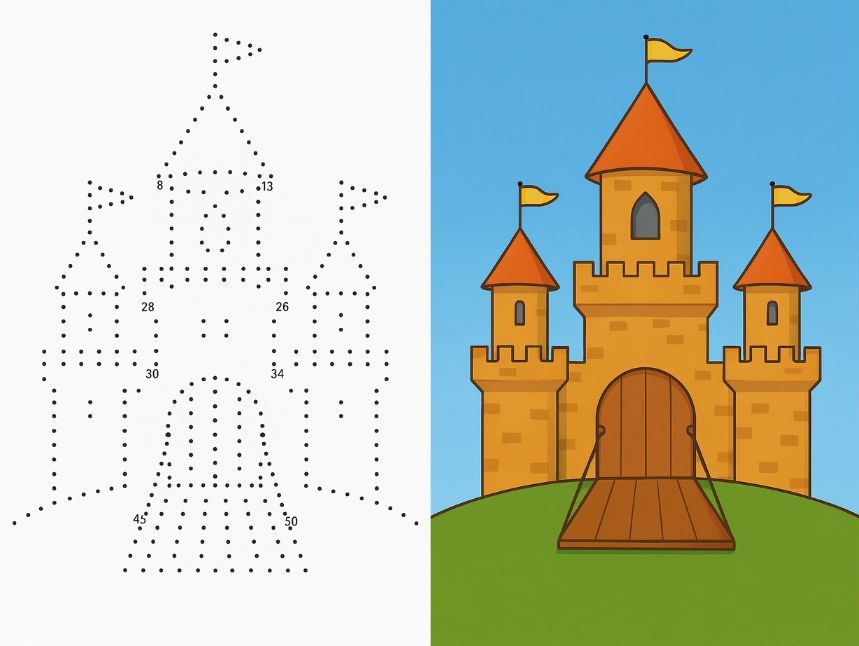 Connect The Dots Coloring Pages