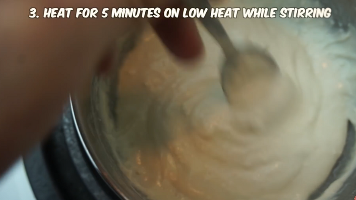 Cook over low heat until thickened.