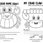 Fun Crab Name Crafts: Hands On Spelling and Fine Motor Activities for Kids