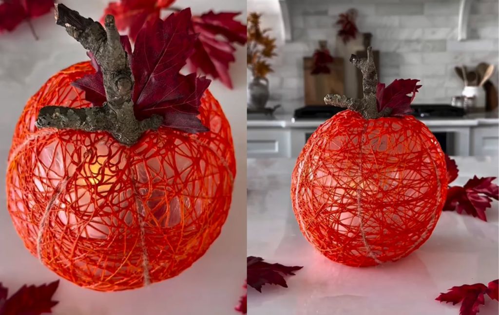 Create a Magical Glowing String Pumpkin for Your Autumn Decor
