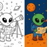 Cute Alien Coloring Pages