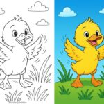 Cute Duck Coloring Pages