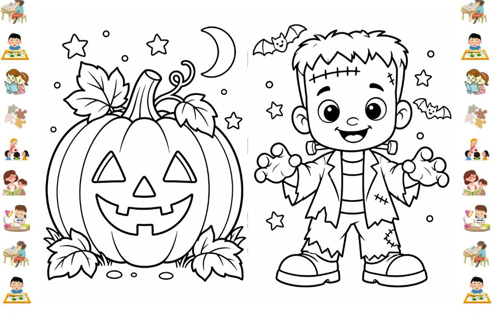 Cute Halloween Coloring Pages