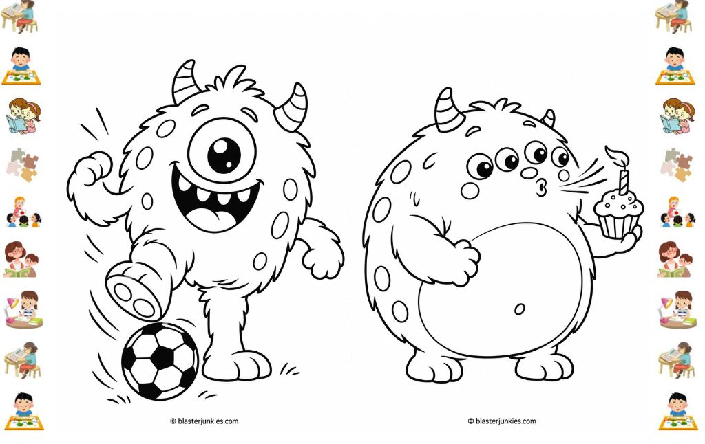 Cute Monster Coloring Pages