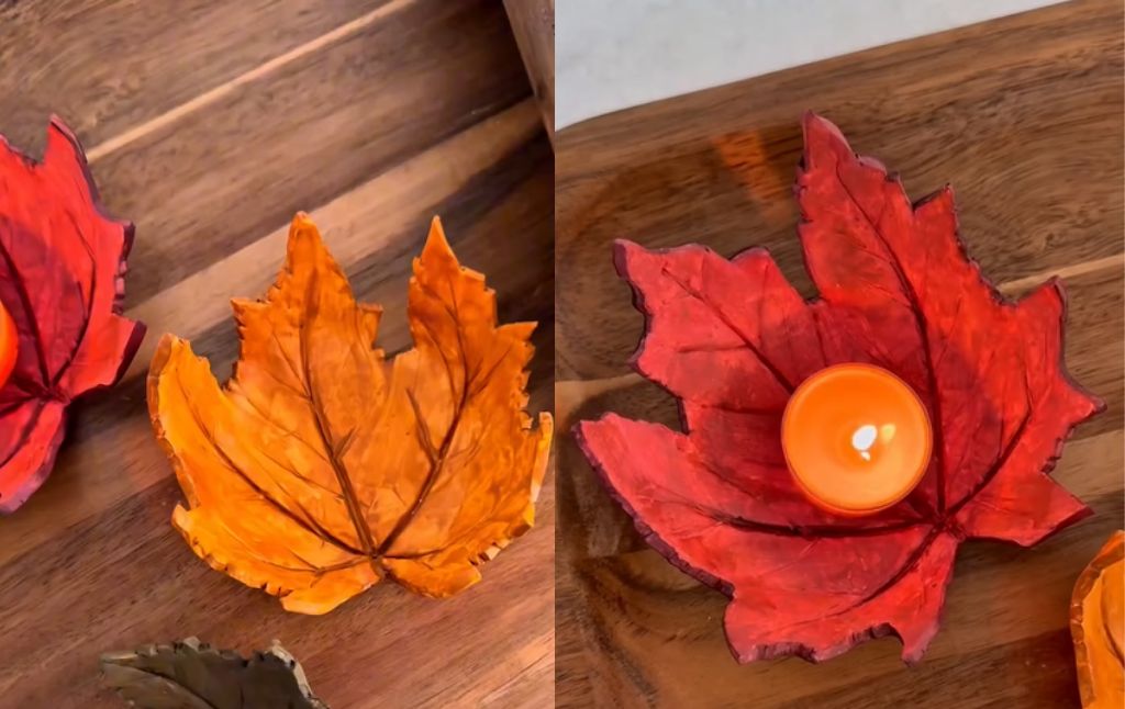 Capture the Beauty of Autumn with These DIY Clay Leaf Bowls
