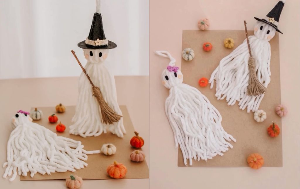 DIY Yarn Tassel Ghosts: Your New Favorite Halloween Craft