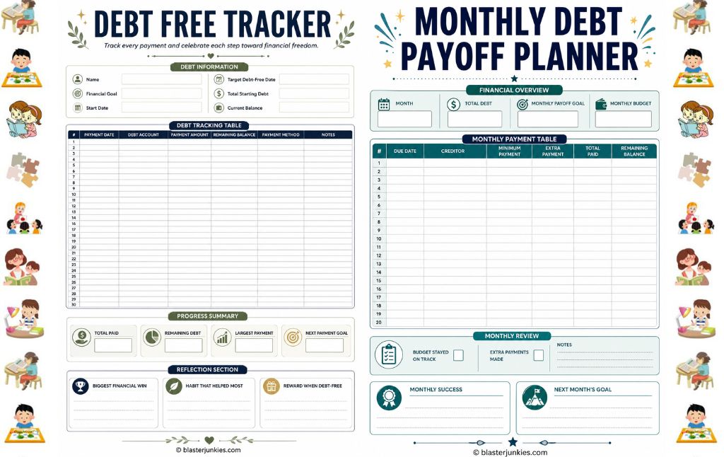 Debt Free Tracker Printable