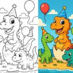 Dinosaur Coloring Sheet Printable