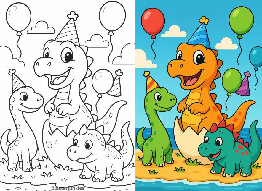 Dinosaur Coloring Sheet Printable