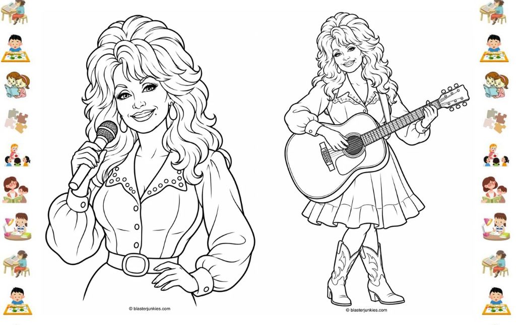 Dolly Parton Coloring Pages: 15 Free Printables for Fans