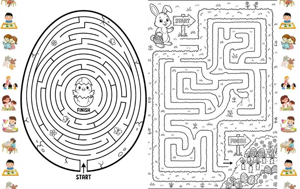 Easter Mazes for Kids (Fun & Challenging Activities)