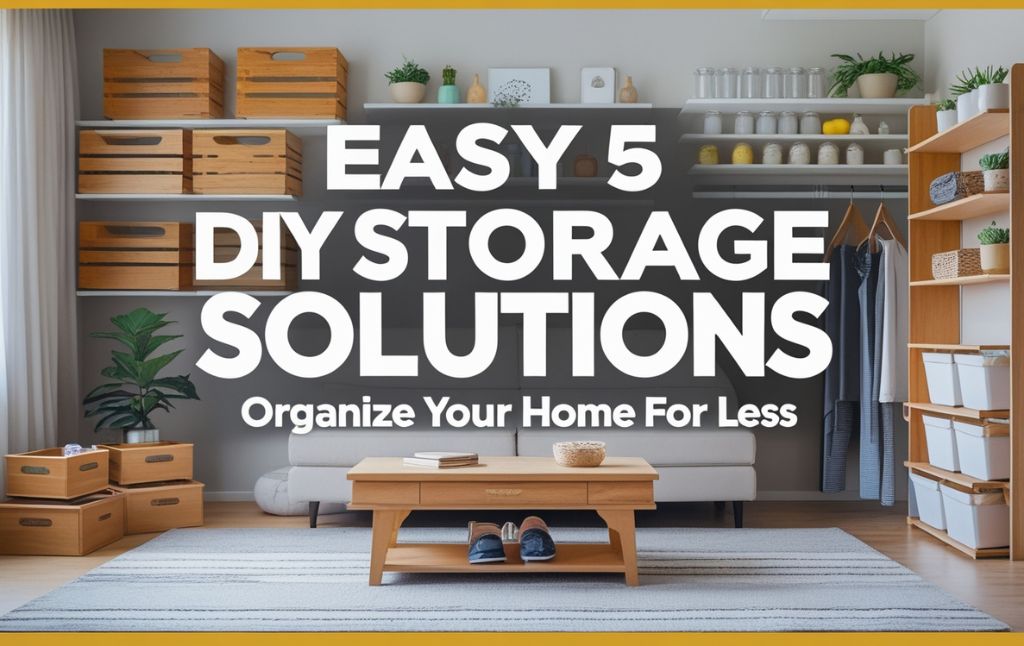 Easy 5 DIY Storage Solutions: Organize Your Home for Less