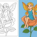 Easy Rose Coloring Pages