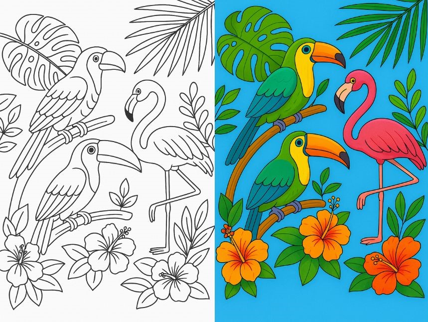 Easy Summer Coloring Pages for Kids