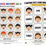 Emotions Memory Game (Free Printable Template)