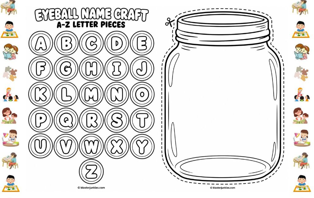Eyeball Name Craft Printables