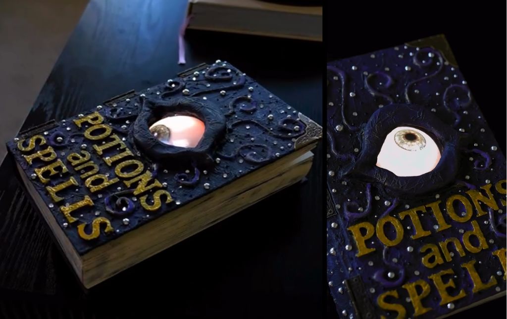 Craft a Wicked Animated Eyeball Spellbook for Halloween