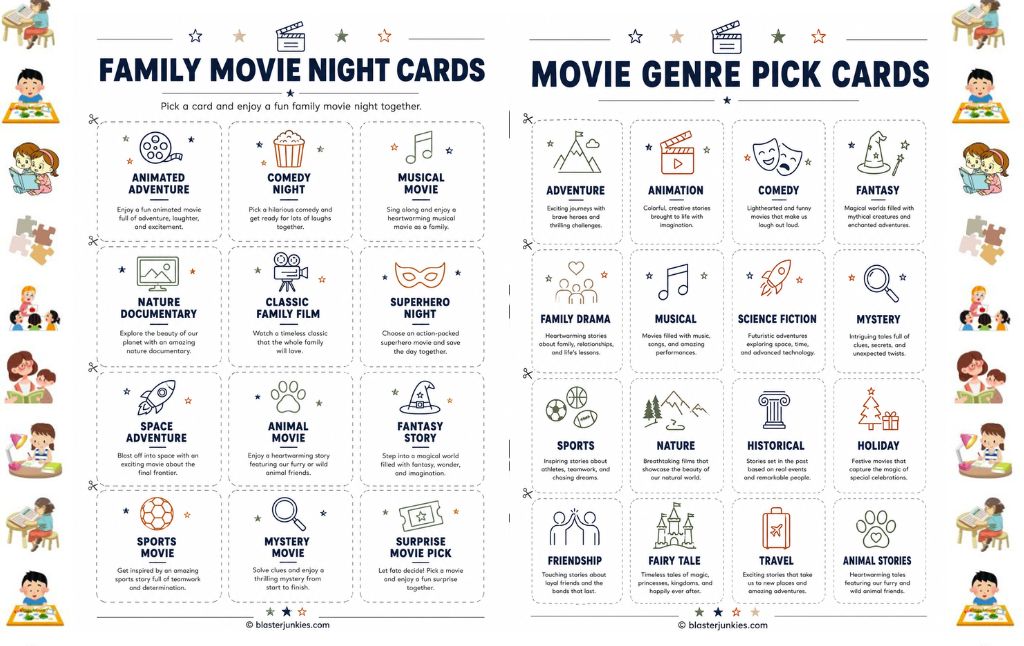 Family Movie Night Cards: A Simple Printable That Makes Screen Time Feel Like Family Time