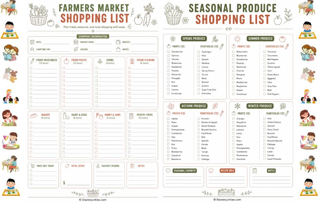 Farmers Market Shopping List: The Free Printable Pack That Makes Fresh Shopping Easy
