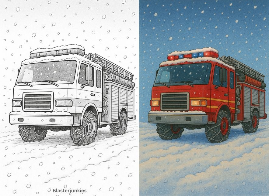 Fire Truck Coloring Pages